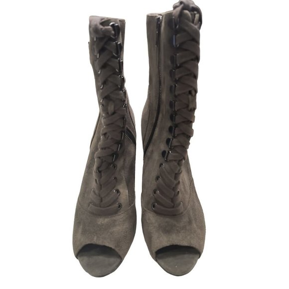 Sam Edelman “Belmont” Suede Ankle Boot Woman's Size 9 Ankle Lace Up Heel Zip New - Picture 8 of 16